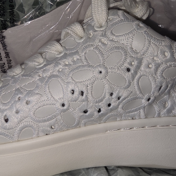 Kate Spade White Lace Sneakers - Picture 6 of 8